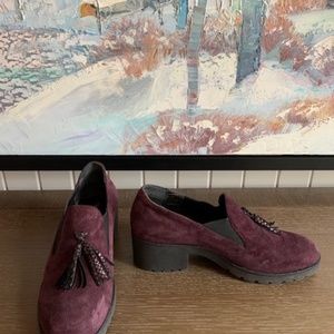 Grunwald Purple Suede Loafers